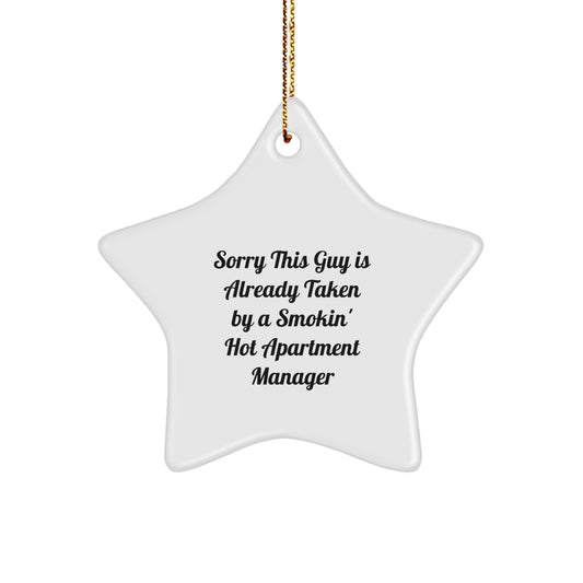 Funny Apartment Manager Star Ornament Gifts from Friends and Family for Christmas Unique Office Decor - Image 1