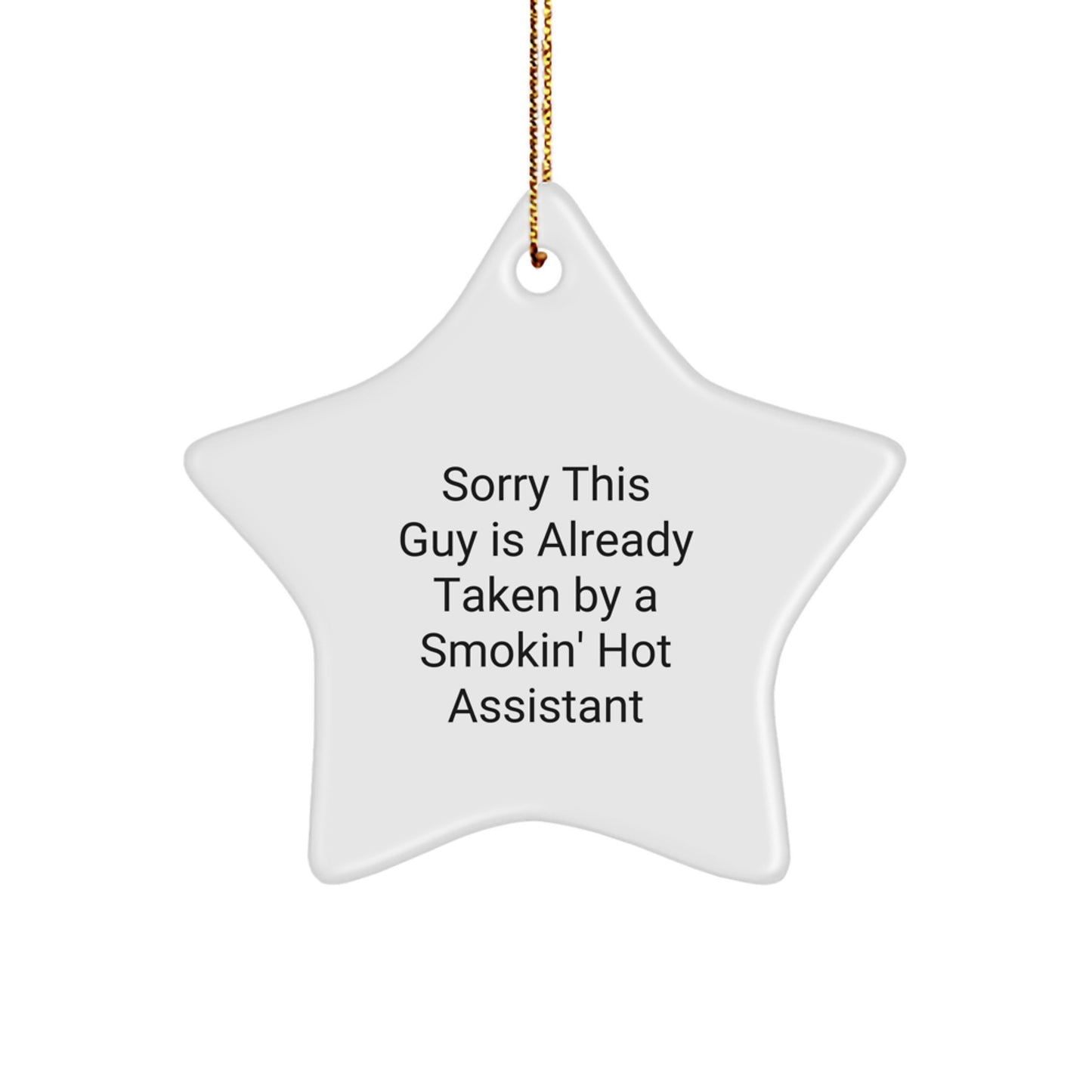 Funny Assistant Star Ornament, Gifts from Men to Smoking Hot Assistant, Christmas Unique Gifts for Women - Image 1