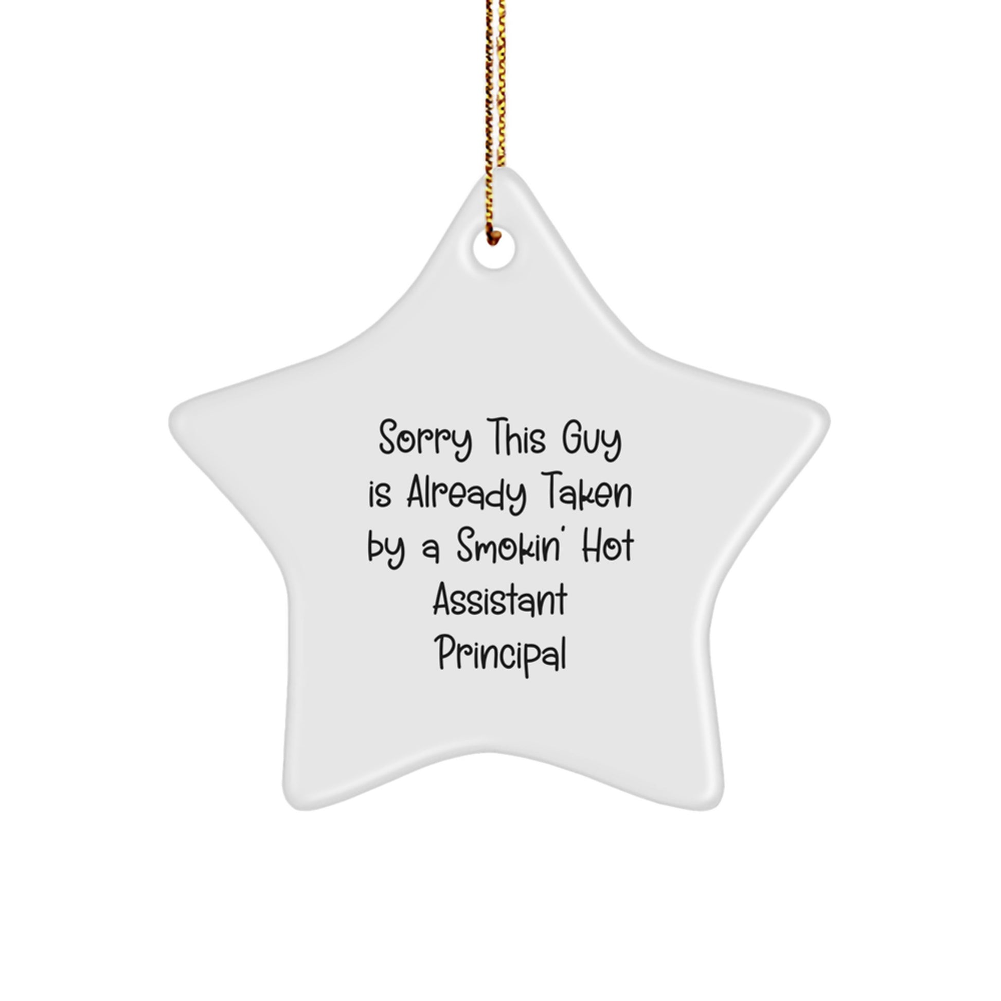 Funny Assistant Principal Gifts, Star Ornament for Men, Women, Coworkers, Family, Christmas Unique Presents from Friends - Image 1