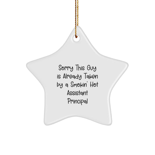 Funny Assistant Principal Gifts, Star Ornament for Men, Women, Coworkers, Family, Christmas Unique Presents from Friends - Image 1