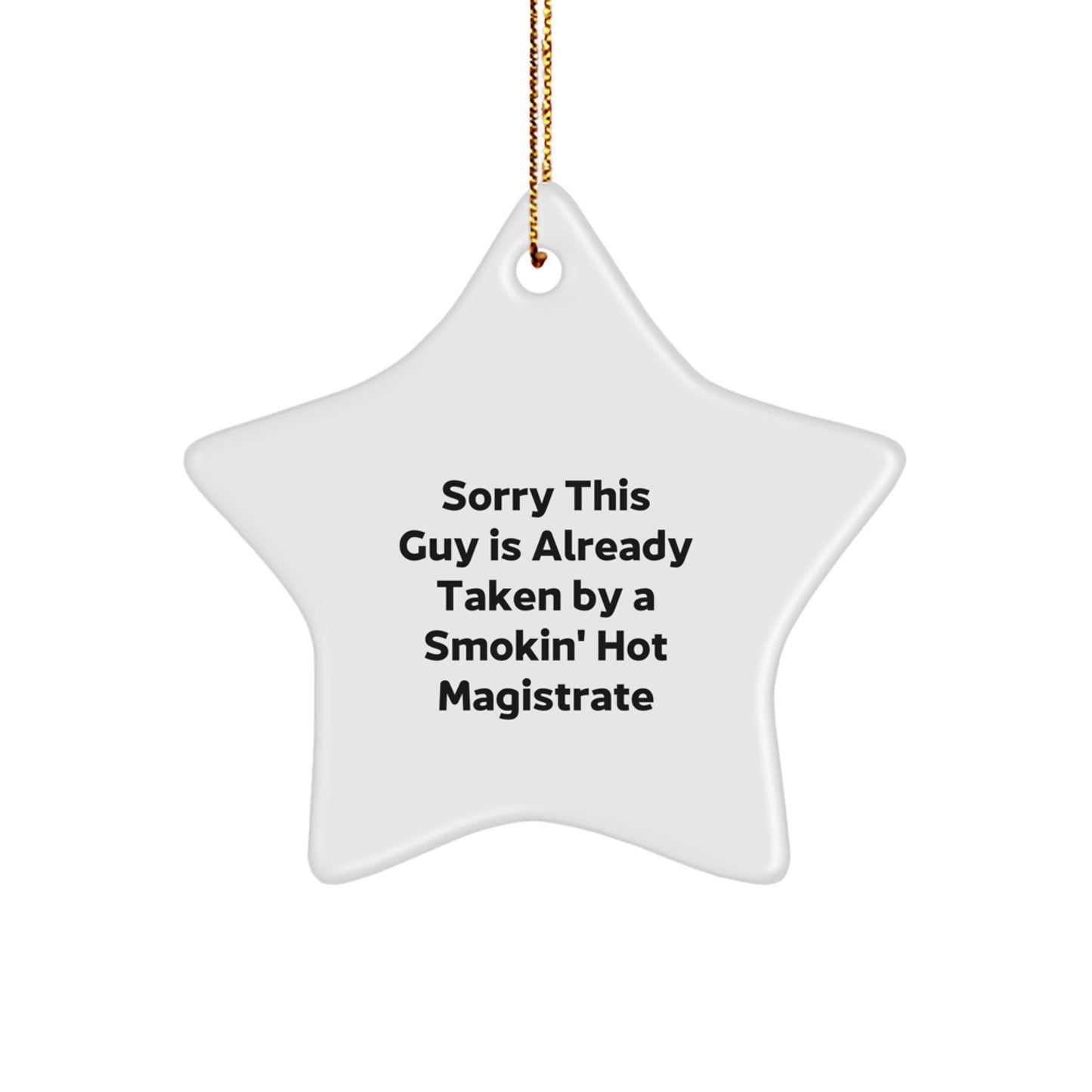 Magistrate Gifts Funny Star Ornament for Christmas Unique Presents from Friends to Family Smokin' Hot Smokers - Image 1