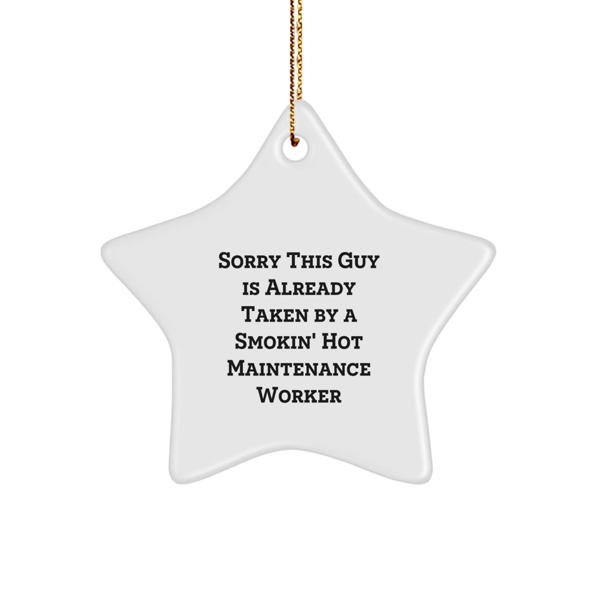 Funny Maintenance Worker Star Ornament Gifts from Friends for Christmas Unique Decoration - Image 1