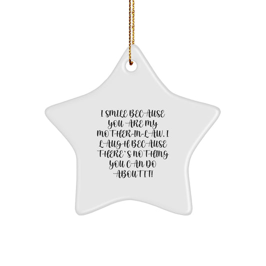 Funny Mom-in-law Star Ornament Gifts for Her from Family and Friends at Christmas Unique - Image 1