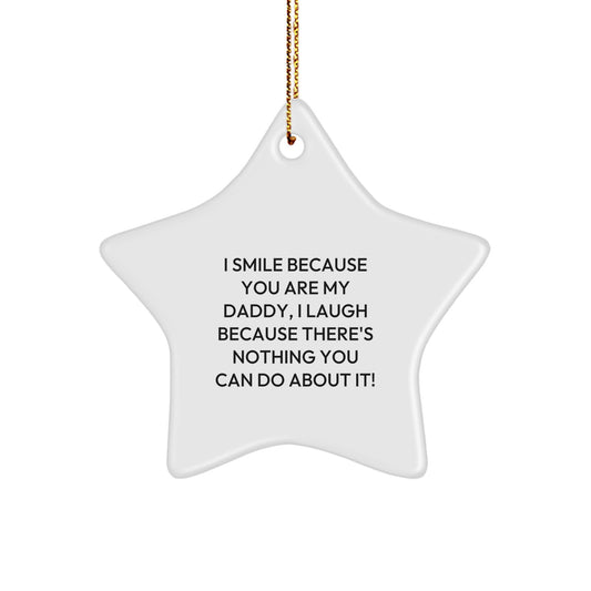 Funny Daddy Star Ornament Gifts from Men to Daddy for Christmas Unique Decorations - Image 1