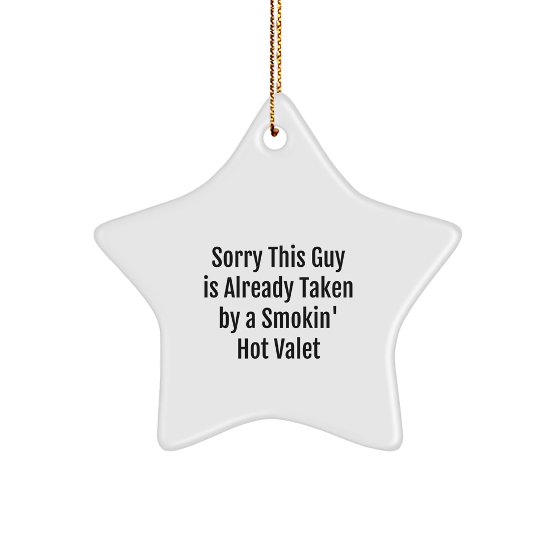 Funny Valet Gifts for Him - Smokin' Hot Valet Star Ornament, Christmas Unique Gifts from Men to Family, Valet Decorations for Home - Image 1