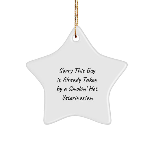 Funny Veterinarian Star Ornament Gifts from Men to Friends for Christmas - Image 1