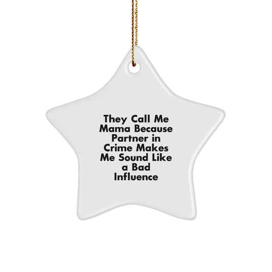 Mama Star Ornament Funny Gift from Family for Christmas Unique Decor - Image 1