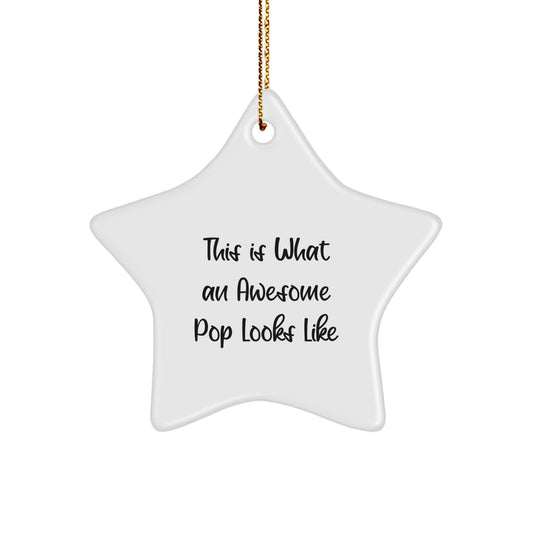 Funny Pop Star Ornament Gifts for Men Friends Family from Mom Dad - Image 1