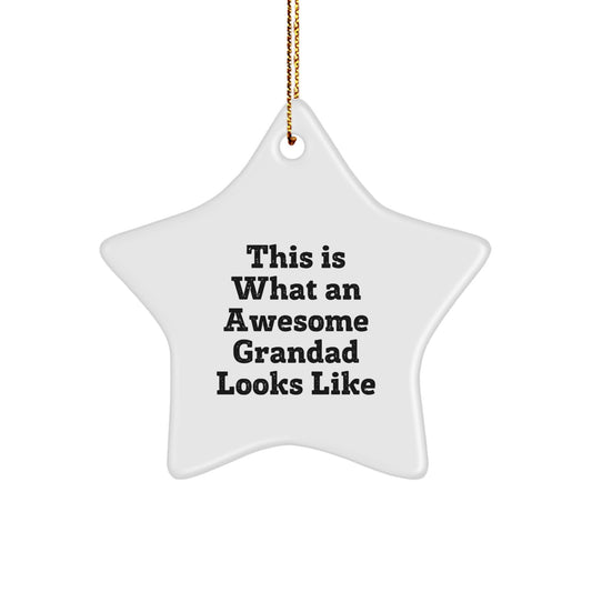 Funny Grandad Star Ornament Gifts from Family for Grandad Christmas Unique Decoration - Image 1