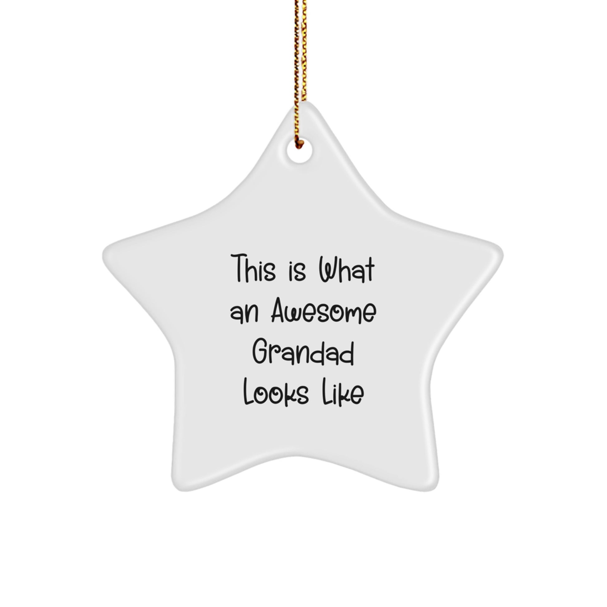 Funny Grandad Gifts for Men Star Ornament This Is What An Awesome Grandad Looks Like Christmas Unique Gifts from Grandad - Image 1