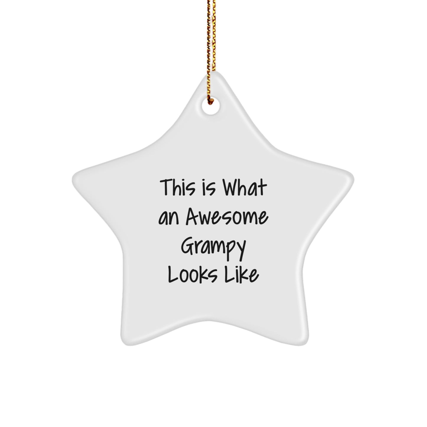 Gifts from Family, Funny Grampy Star Ornament for Men, Unique Christmas Unique Gifts for Him - Image 1
