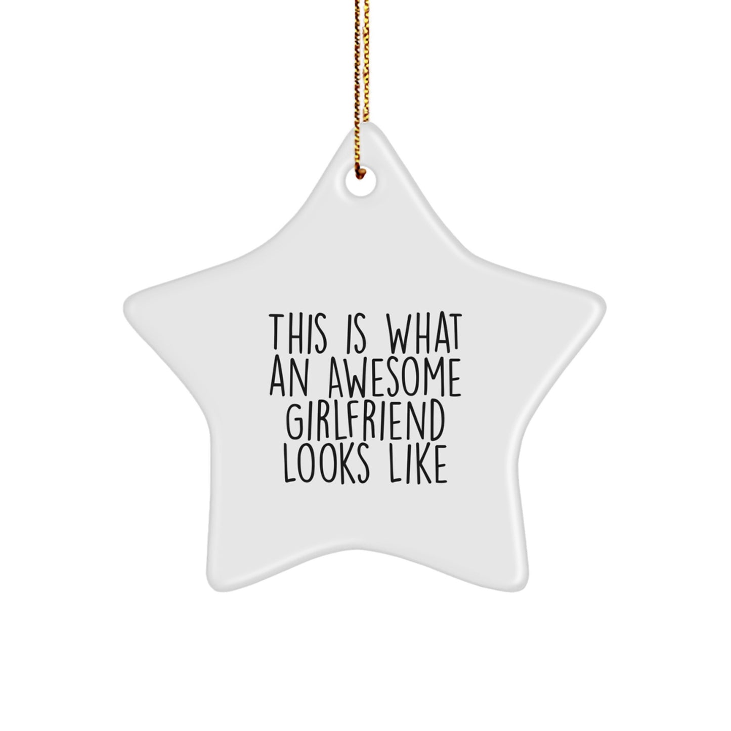 Gifts from Men, Funny Star Ornament for Sweetheart, 'This Is What An Awesome Sweetheart Looks Like', Christmas Unique Gifts - Image 1
