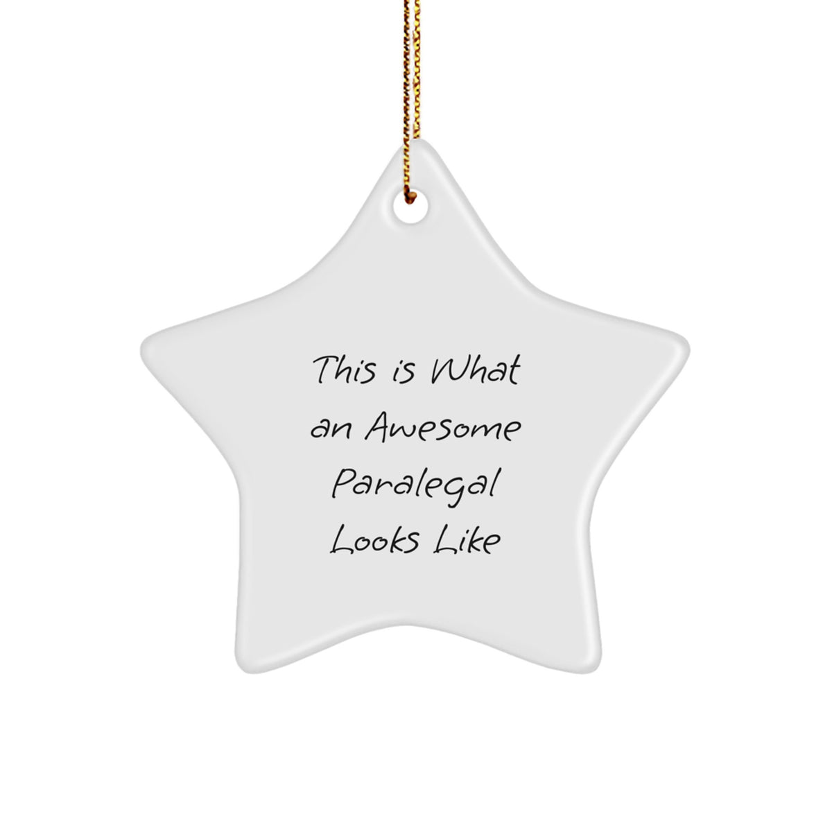 Funny Paralegal Christmas Star Ornament Gifts from Men to Paralegals, Office Decorations for Women, Coworkers, Friends, and Family - Image 1