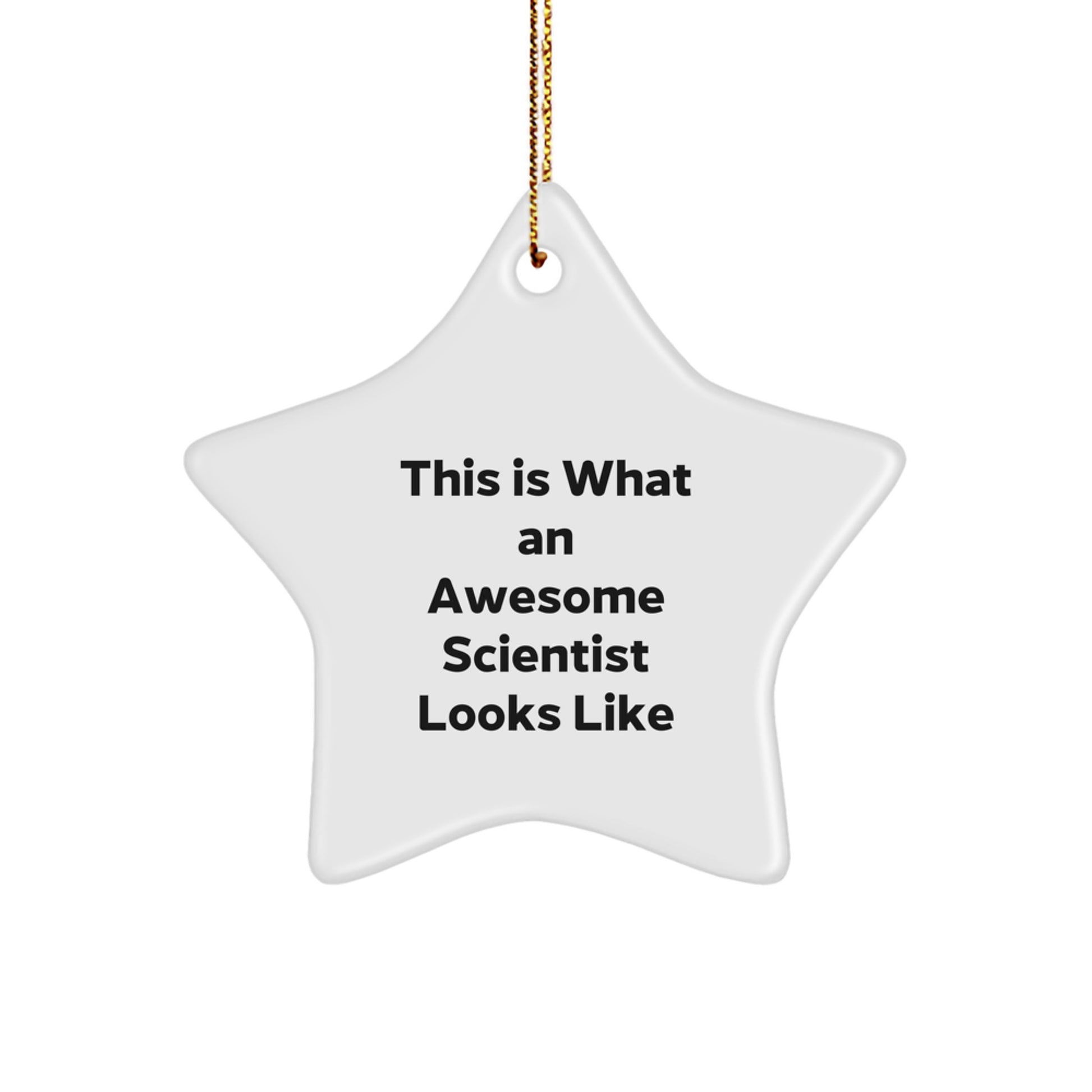 Funny Scientist Gifts from Friends Christmas Unique Star Ornament for Scientist - Image 1