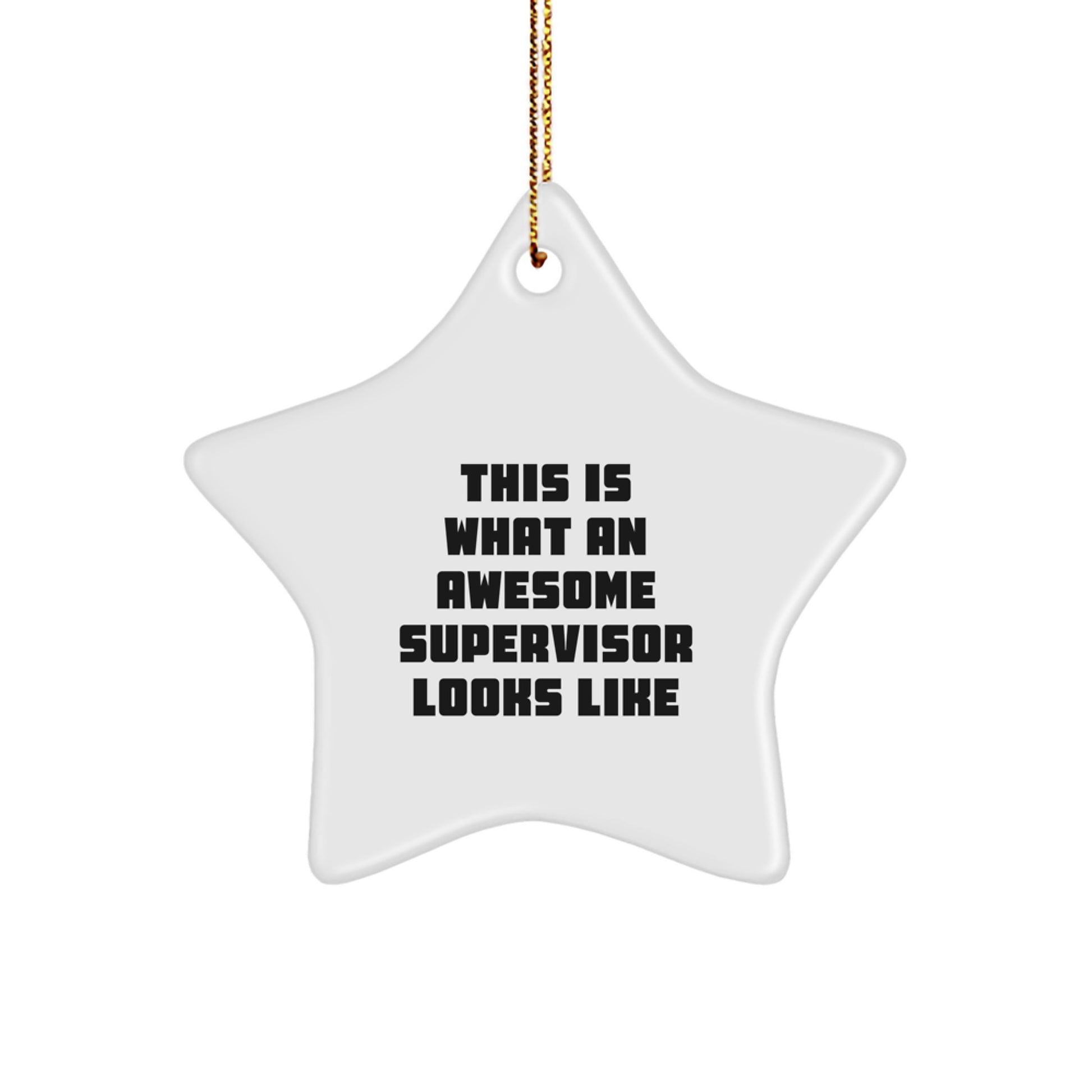 Funny Supervisor Gifts from Friends, This Is What An Awesome Supervisor Looks Like Star Ornament for Christmas Unique Gifts for Supervisor - Image 1