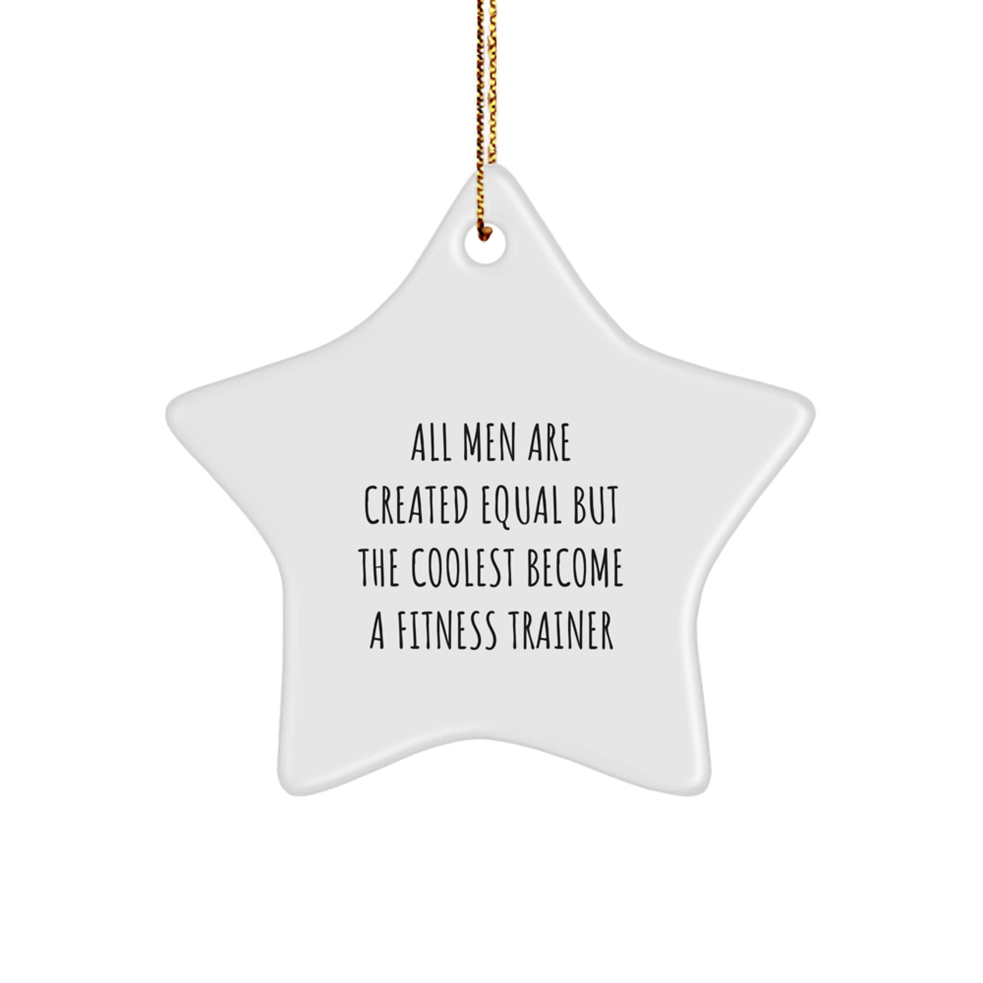Funny Fitness Trainer Gifts from Men Christmas Unique Star Ornament for Fitness Trainer - Image 1