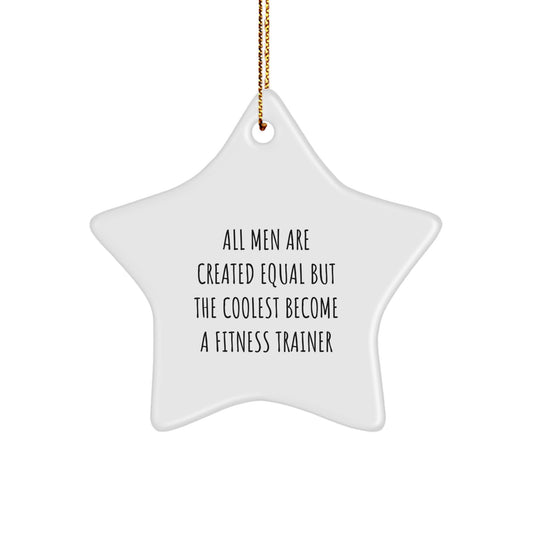 Funny Fitness Trainer Gifts from Men Christmas Unique Star Ornament for Fitness Trainer - Image 1