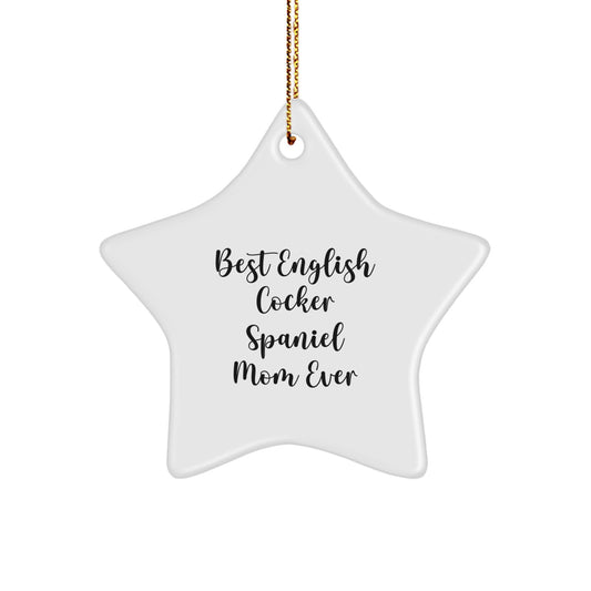 Funny English Cocker Spaniel Dog Gifts for Mom Christmas Star Ornament for English Cocker Spaniel Dog Lover by Family and Friends - Image 1