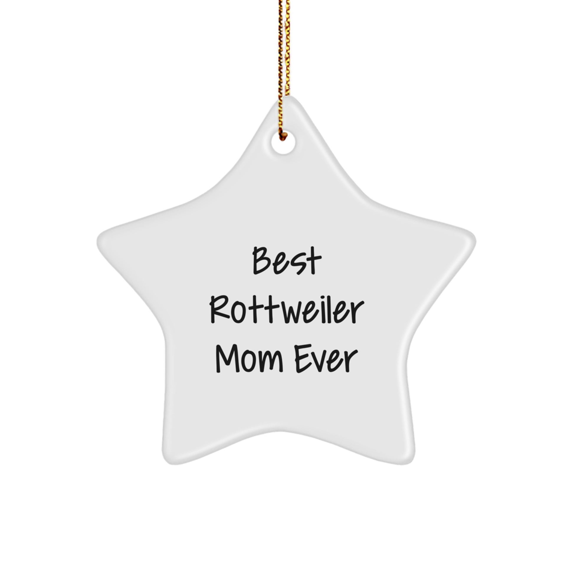 Funny Rottweiler Mom Gifts from Family for Rottweiler Dog Owner Star Ornament, Best Rottweiler Mom Ever Christmas Unique - Image 1