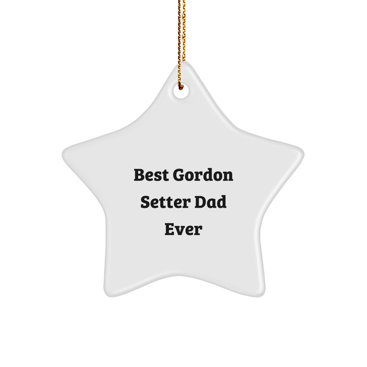 Funny Gordon Setter Dad Gifts from Men, Star Ornament for Christmas Unique Gifts, Best 'Best Gordon Setter Dad Ever' Inspirational Quote - Image 1