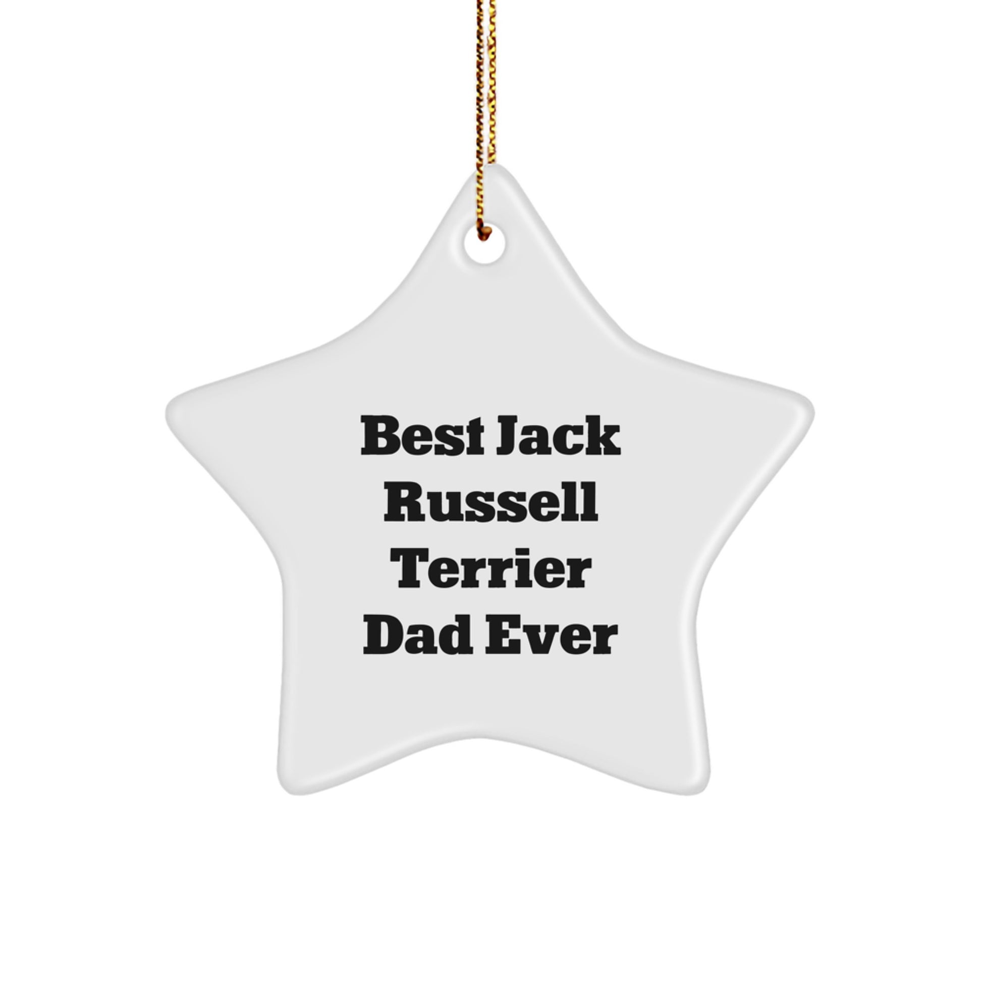 Funny Jack Russell Terrier Dog Star Ornament Gifts from Family for Christmas - Image 1