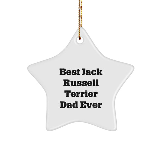 Funny Jack Russell Terrier Dog Star Ornament Gifts from Family for Christmas - Image 1