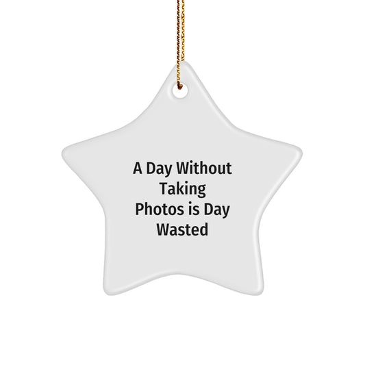 Funny Star Ornament for Taking Photos Enthusiasts Gifts from Men to Women Friends, Inspirational Christmas Unique Star Ornament Taking Photos Gifts for Family - Image 1