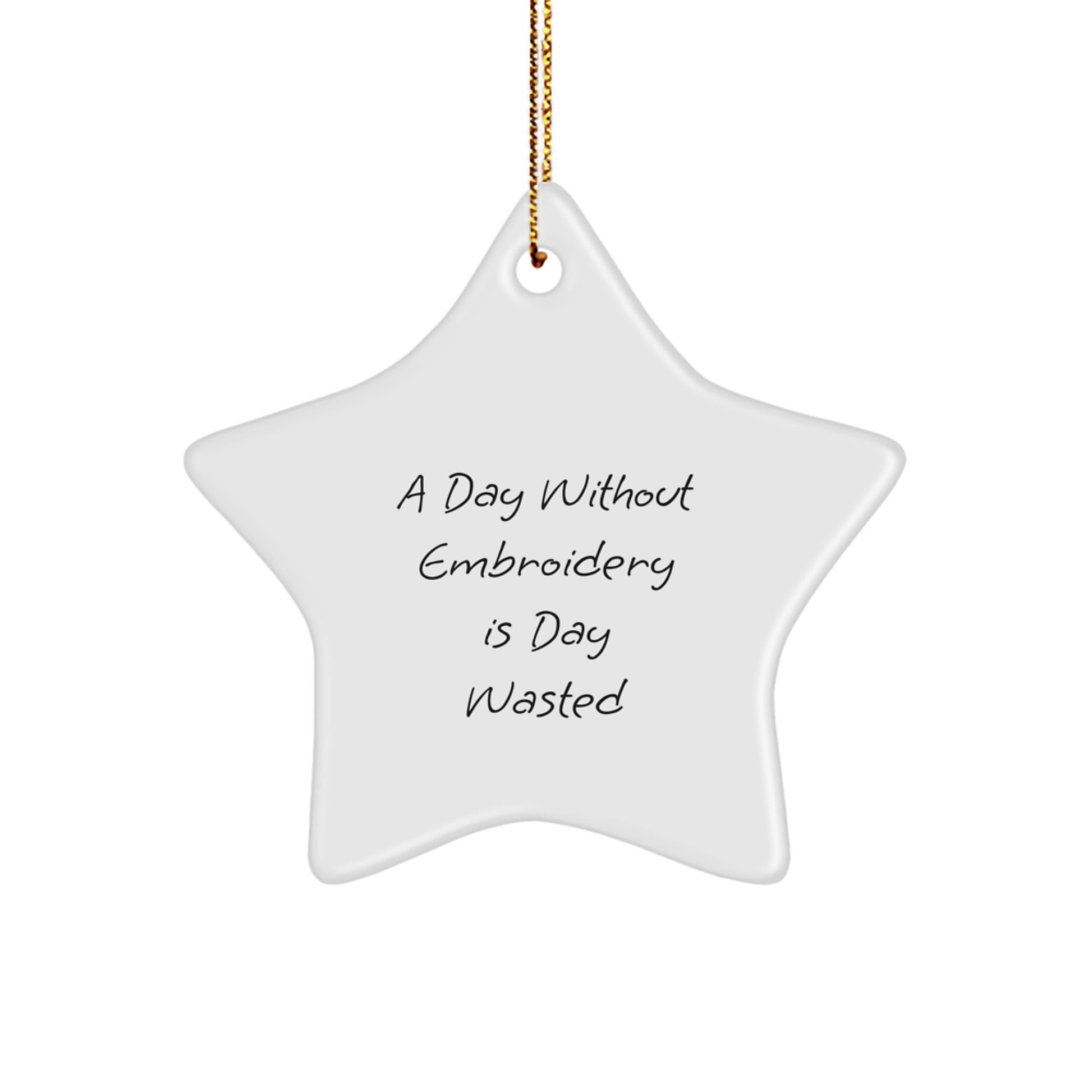 Funny Embroidery Star Ornaments Gifts from Men Women for Christmas Unique Embroidery Lovers - Image 1