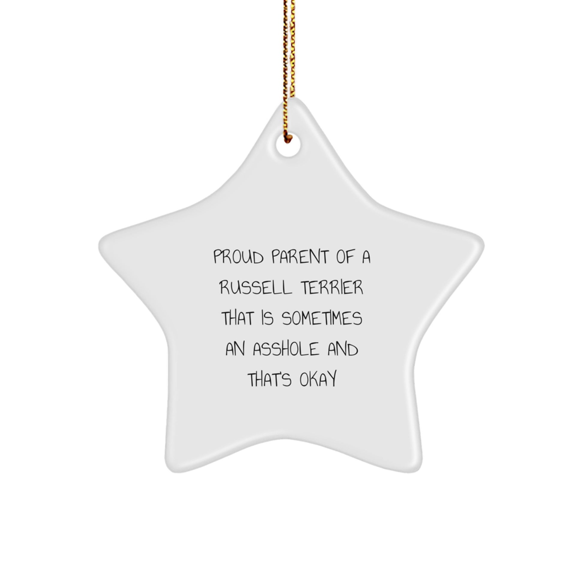 Funny Russell Terrier Dog Gifts for Men - Russell Terrier Dog Star Ornament Gifts from Men - Russell Terrier Dog Lover Christmas Unique Decorations - Image 1