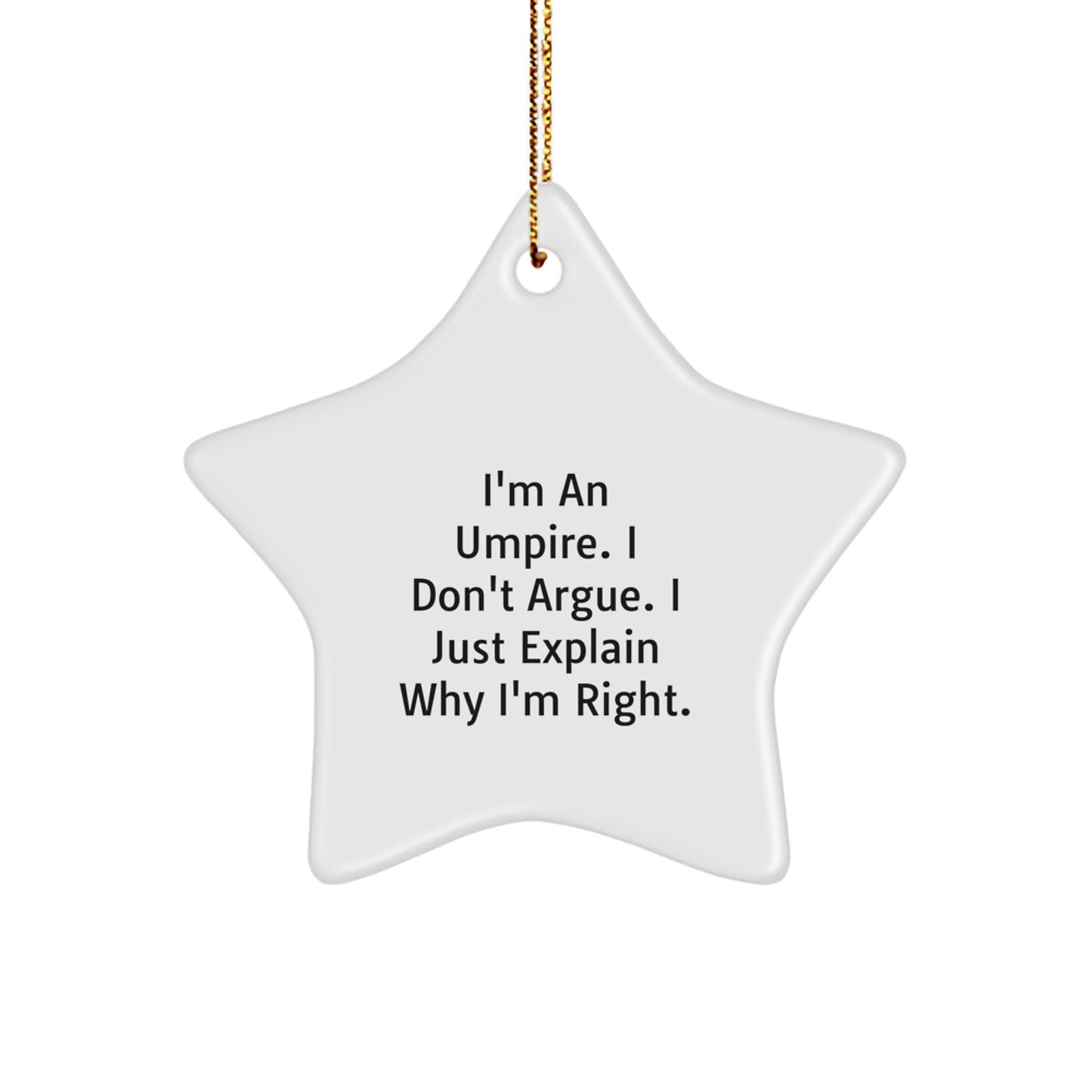 Funny Umpire Star Ornament Gifts from Men to Umpire Friends for Christmas Unique Gifts - Image 1