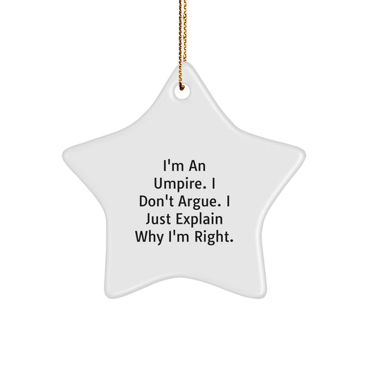 Funny Umpire Star Ornament Gifts from Men to Umpire Friends for Christmas Unique Gifts - Image 1