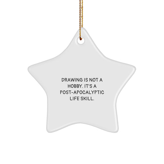 Funny Drawing Gifts for Men, Women, Friends, Coworkers, Family - Star Ornament, Christmas Unique Gifts from Lover of Drawing - Image 1