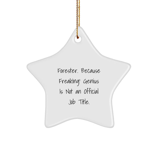 Funny Forester Gifts Star Ornaments - Gifts from Men to Friends, Family, and Coworkers, Forester Christmas Unique Gifts - Image 1