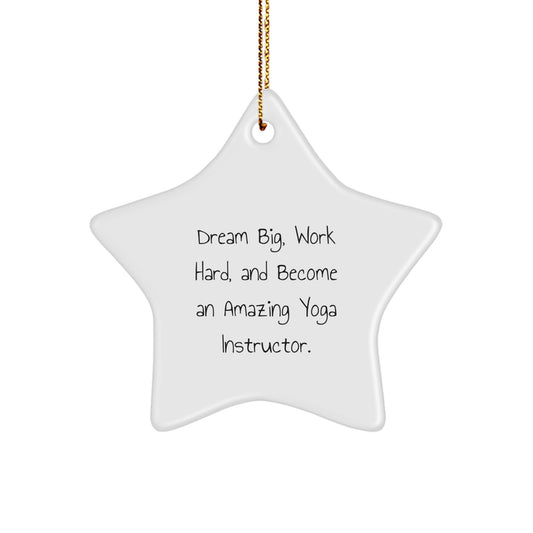 Yoga Instructor Gifts for Men, Funny Inspirational Star Ornament, Gifts from Friends, Christmas Unique Gifts - Image 1