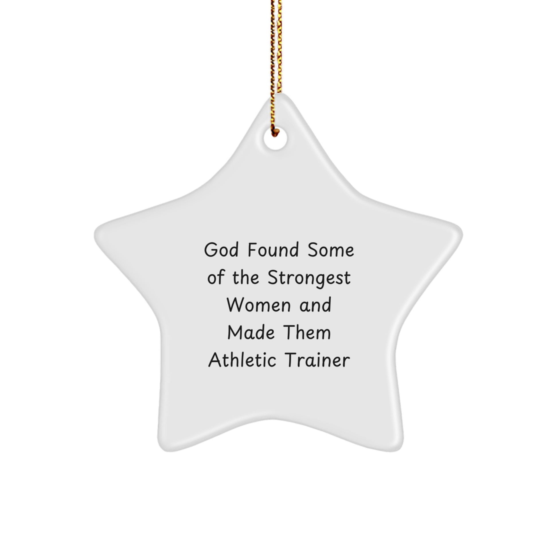 Funny Athletic Trainer Star Ornament Gifts from Friends, Inspirational Christmas Unique Presents for Athletic Trainers, Star-Shaped Decor - Image 1