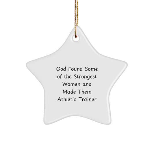 Funny Athletic Trainer Star Ornament Gifts from Friends, Inspirational Christmas Unique Presents for Athletic Trainers, Star-Shaped Decor - Image 1