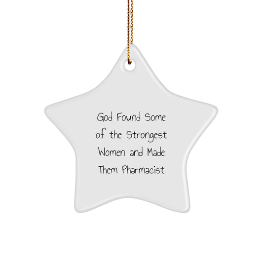 Funny Pharmacist Christmas Star Ornament Gifts from Friends to Strong Women Pharmacist - Image 1