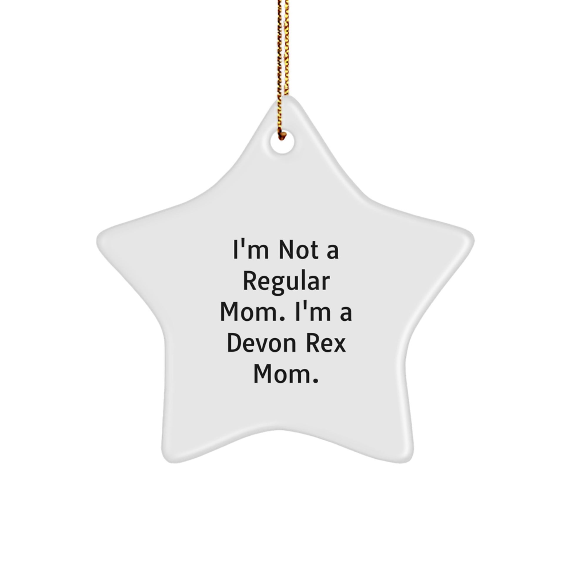 Devon Rex Cat Mom Funny Star Ornament Gifts from Family for Christmas - Image 1