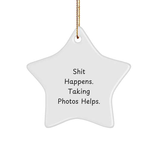 Funny Star Ornament Gifts for Taking Photos Enthusiasts from Family, Friends, or Coworkers - Christmas Unique Decorations - Image 1
