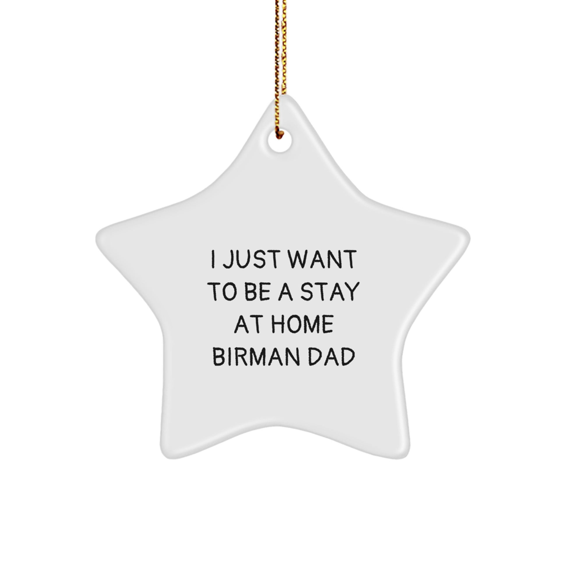 Funny Gifts from Men for Birman Cat Lovers - Cute Star Ornament for Christmas - Image 1