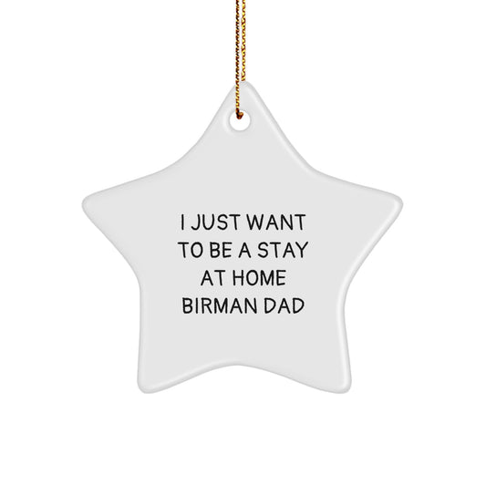 Funny Gifts from Men for Birman Cat Lovers - Cute Star Ornament for Christmas - Image 1