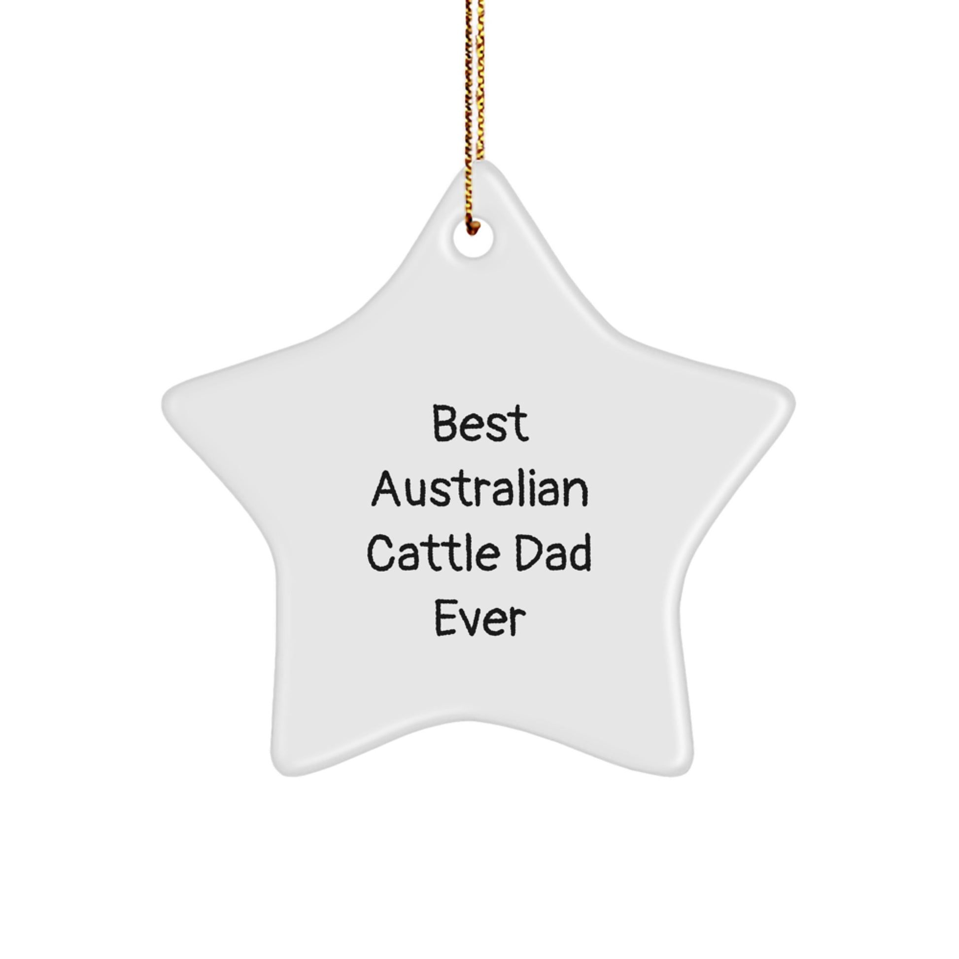 Australian Cattle Dog Dad Gifts - Best Quote Star Ornament, Christmas Unique Gifts from Family - Image 1