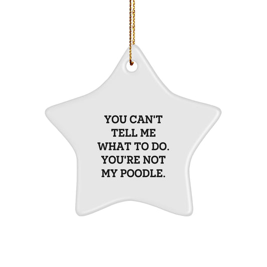 Funny Poodle Dog Star Ornament Gifts from Family for Christmas Home Decor - Image 1