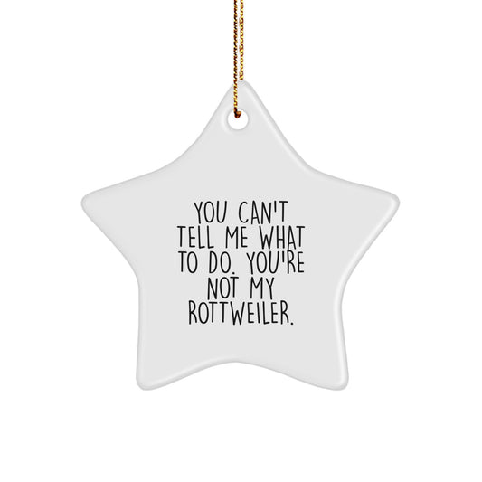 Funny Rottweiler Dog Star Ornament, Gifts from Family to Friends for Christmas Unique Gifts - Image 1