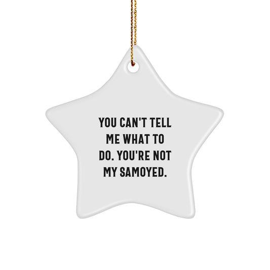 Funny Samoyed Dog Parent Christmas Star Ornament Gifts from Men to Samoyed Dog Lovers - Image 1