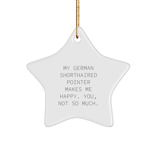 Funny German Shorthaired Pointer Dog Star Ornament Gifts for Him from Family, Christmas Unique Gifts, Star Ornament for German Shorthaired Pointer Dog Lover - Image 1