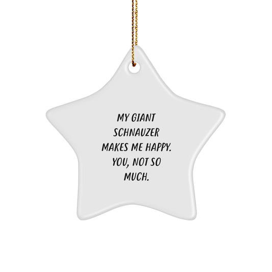Funny Giant Schnauzer Dog Gifts for Giant Schnauzer Dog Lovers - Giant Schnauzer Dog Christmas Unique Gifts from Friends - Giant Schnauzer Dog Star Ornament - Image 1
