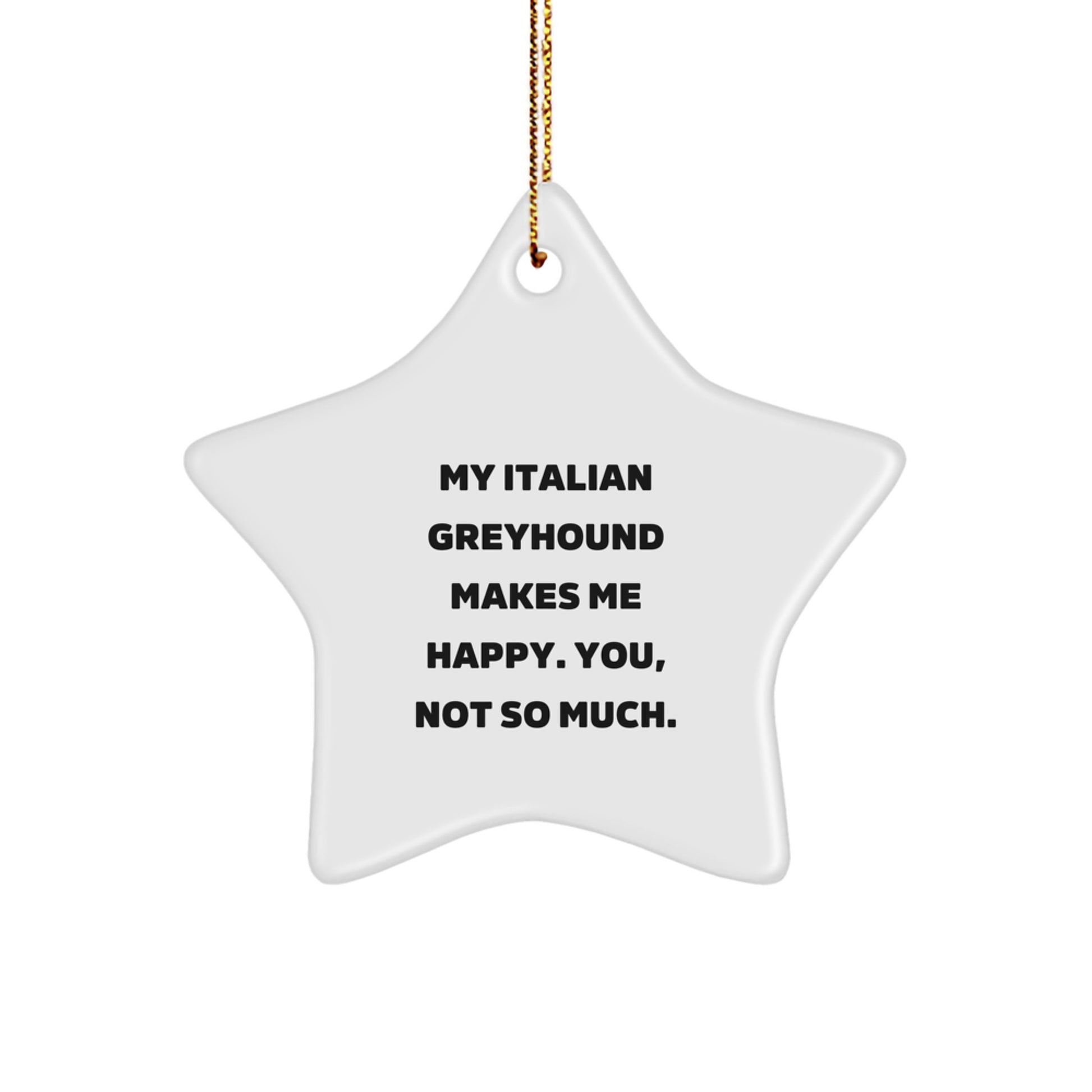 Italian Greyhound Dog Lover's Funny Christmas Unique Gift, Star Ornament from Friends, Perfect for Italian Greyhound Dog Owners, Gifts from Friends for Italian Greyhound Dog - Image 1