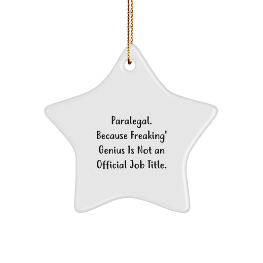 Funny Paralegal Gifts for Paralegal Office Christmas - Paralegal Star Ornament Gifts from Friends for Paralegal - Image 1
