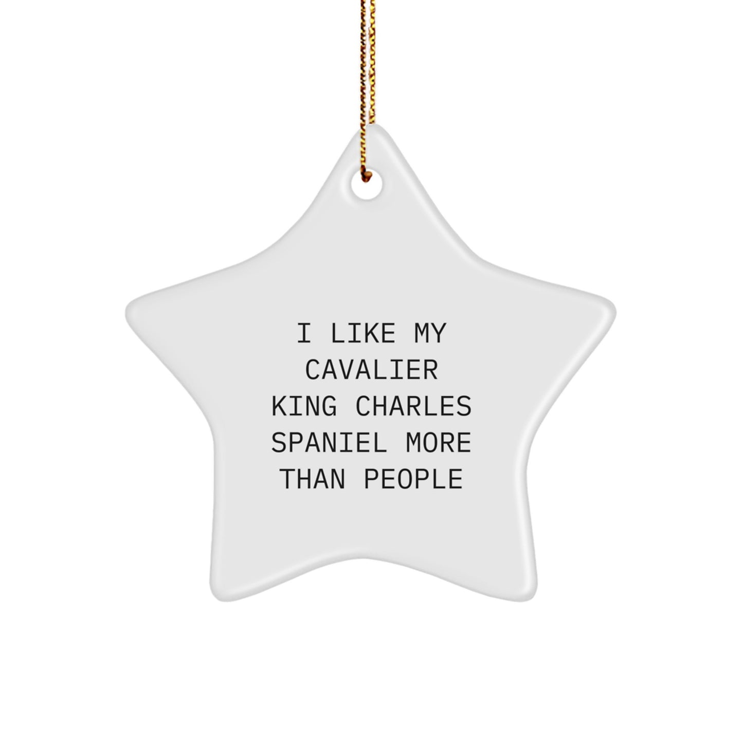 Funny Cavalier King Charles Spaniel Dog Christmas Star Ornament Gifts from Men to Family - Image 1